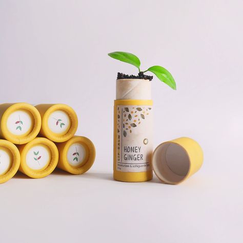 A sustainable packaging option for natural lip balm. #lipbalm #naturallipbalm #ecofriendly #ecofriendlylipbalm Lip Balm Packaging Ideas, Lip Balm Design, Organic Plan, Balm Packaging, Lip Balm Packaging, Custom Lipstick, How To Make Lipstick, Handmade Lip Balm, Japanese Packaging