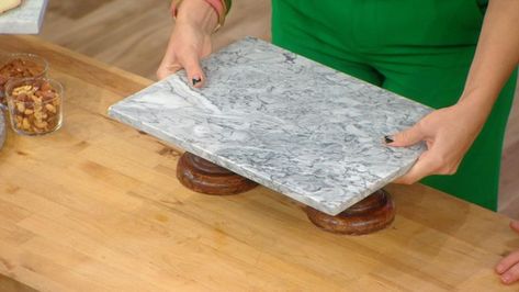 Diy Marble Charcuterie Board, Diy Marble Tray With Handles, Porceline Tile, Serving Tray Diy, Mosaic Trays, Cake Riser, Diy Serving Tray, Marble Serving Trays, Marble Cheese Board