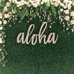 The Ultimate Guide to Plan the Best Hawaiian Luau Quinceanera - Quinceanera Wood Wedding Decorations, Wood Name Sign, Champagne Bar, Salon Suites, Wood Wedding Signs, Mimosa Bar, Word Signs, Wood Wedding, Nursery Signs