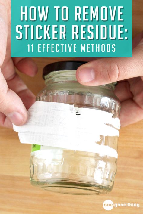 Remove Stickers From Glass Jars, How To Remove Sticky Label Residue, How To Remove A Label From A Glass Jar, How To Remove Sticker Residue, How To Remove Glue Residue Sticky Labels, Get Stickers Off, Remove Sticky Labels, How To Remove Adhesive, Remove Sticker Residue