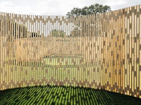 FABRIC's zoetrope-inspired "Trylletromler" pavilion in King's Garden, Copenhagen | News | Archinect Fabric Architecture, Wooden Pavilion, Castle Garden, Royal Garden, Architecture Magazines, Sustainable Architecture, Copenhagen Denmark, Architecture Photo, Dutch Design