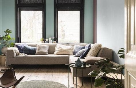 Mad About The House, Dulux Paint, Paint Brands, Inviting Home, Blue Living Room, Wooden Floor, Color Of The Year, Beautiful Interiors, Outdoor Sectional Sofa