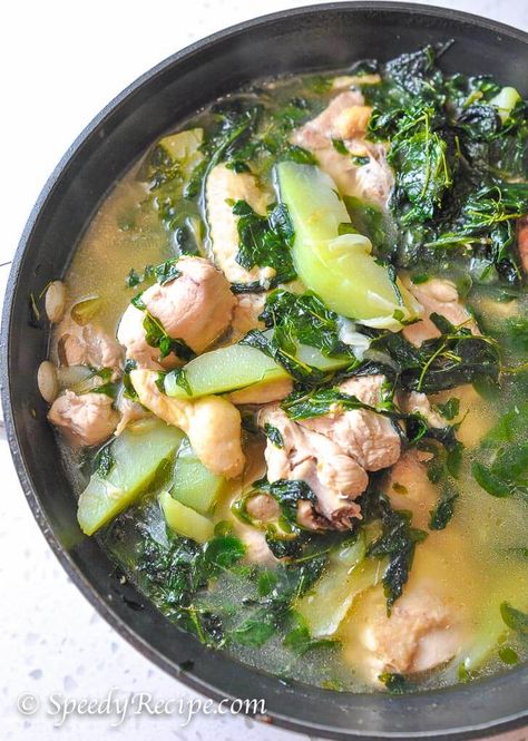 Tinolang Manok Recipe, Tinola Soup, Chicken Tinola Recipe, Tinola Recipe, Chicken Tinola, Chayote Recipes, Tinola, Philippines Food, Chicken Slices