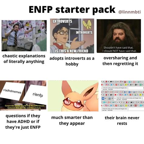 Enfp Vs Entp, Enfp Starter Pack, Enfp And Intj Relationship, Infp Starter Pack, Enfp Core Aesthetic, Enfp Character, Enfp X Infj, Enfp Aesthetic, Enfp Things