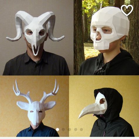 Mask Paper, Deer Mask, Paper Mask Template, Diy Halloween Masks, Arte Viking, Cardboard Mask, Cardboard Costume, Plague Doctor Mask, Mask Template