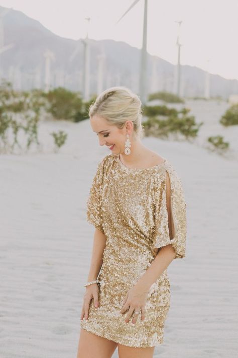 sparkly gold sequin dress for the bride to change into for the reception! Beauty Definition, Bachelorette Outfits, Gold Sequin Dress, Spring Engagement, Beauty Dress, Outfit Trends, Sparkly Dress, Beauty Clothes, Gold Sequin