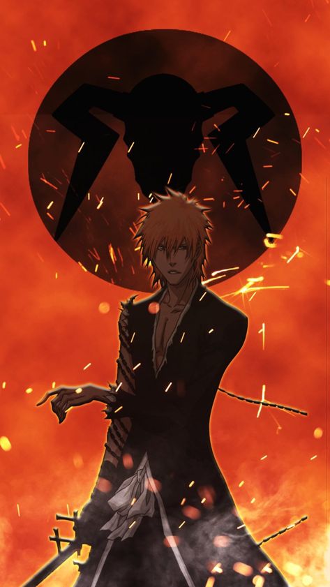 Yuri Lowenthal, Bleach Ichigo Bankai, Ichigo Kurosaki Wallpaper, Ichigo And Rukia, Your Name Anime, Witch Characters, Bleach Anime Ichigo, Sassy Wallpaper, Bleach Anime Art