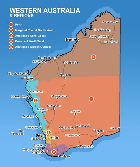 Map of Western Australia | Western Australia - Australia's Guide Western Australia Map, Western Australia Road Trip, Perth Travel, Language Map, Road Trip Tips, Western Australia Travel, Australian Road Trip, Caravan Holiday, Australia Travel Guide