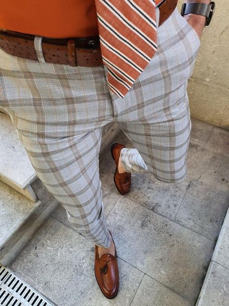 Mens plaid dress pants