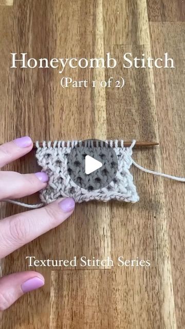 Janice | Neurodiverse Knitting Designer on Instagram: "Let’s learn to knit Honeycomb Stitch! 🧐🧶💕  Honeycomb stitch is a fun and easy textured stitch that looks more complicated than it is. There’s one 4-stitch repeat to learn; once you master this bit, you’ll be off to the races 😊  Because Honeycomb Stitch uses a 4-row repeat, I’ve split this tutorial into two videos. This first part covers rows 1 and 2.  About Honeycomb Stitch:   🤍 Stretch: good stretch in both horizontal and vertical directions. 🤍 Curl: very little curl, so is a good option for edgings or anywhere you want to hold straight lines and a flat fabric. 🤍3D: yes! This is quite a 3-dimensional texture, with the honeycomb shapes standing up from the rest of the fabric. 🤍 Reversible: the wrong side looks quite different f Honeycomb Stitch Knitting, Honeycomb Shape, Honeycomb Stitch, Flats Patterns, Good Stretches, Knit Stitch, Knitting For Beginners, Knitting Stitches, Honeycomb