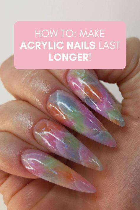 How To Make Acrylics Last Longer, How To Take Care Of Acrylic Nails, How To Make Acrylic Nails Last Longer, Nails Tricks, Fill In Nails, Naio Nails, Hard Gel Nails, Acrylic Nails At Home, Acrylic Tips