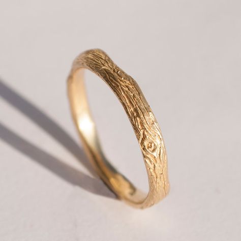 Bark Ring, Twig Ring, 14k Gold Engagement Ring, Ring Wedding Band, Wood Ring, White Gold Wedding Rings, Wedding Rings Vintage, Wood Rings, Unisex Ring