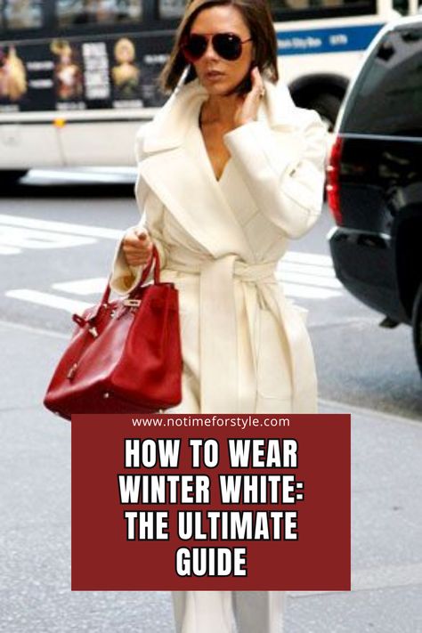 Elevate your winter style with these tips on how to wear winter white. Embrace the elegance of snowy hues while staying cozy. ❄ #WinterWhiteFashion #ColdWeatherChic #SnowyStyle #WinterWardrobe Ivory Trench Coat Outfit, Wearing White In Winter, White Coat Outfit Classy, Winter White Outfits For Women, Wrap Coat Outfit, Wool Coat Outfits, Winter White Wool Coat, Winter White Coat, Fashion Over 40 Summer