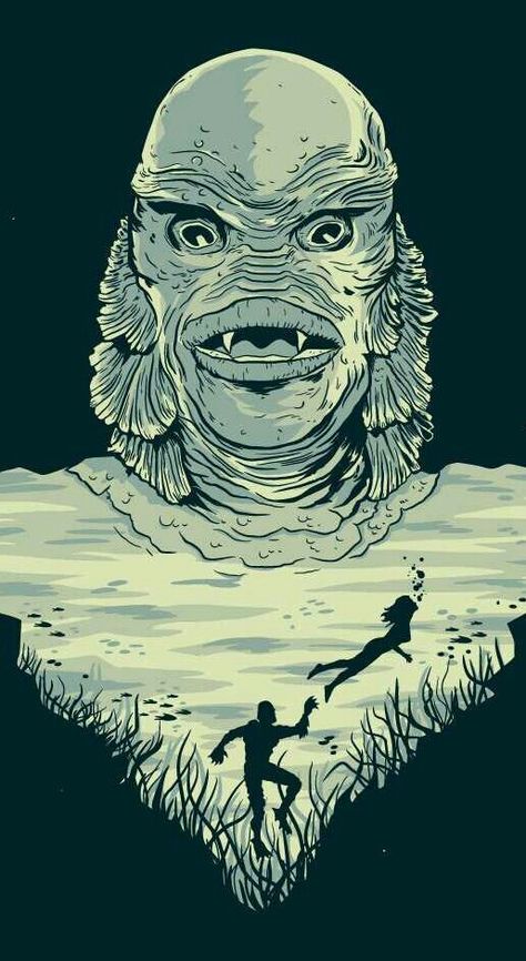 CREATURE FROM THE BLACK LAGOON Creature From The Black Lagoon Poster, Creature Of The Black Lagoon Art, Creature From The Black Lagoon Wallpaper, Classic Monsters Wallpaper, Creature From The Black Lagoon Drawing, Creature Black Lagoon Tattoo, The Creature From The Black Lagoon, Creature From The Black Lagoon Art, Creature From The Black Lagoon Tattoo