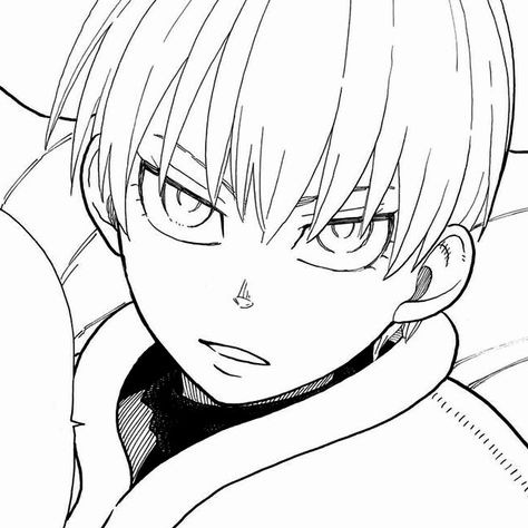 Sho Kusakabe Manga, Sho Kusakabe Icon, Atsushi Ohkubo, Fire Force, Manga Panels, Soul Eater, Male Face, Face Claims, Aesthetic Anime