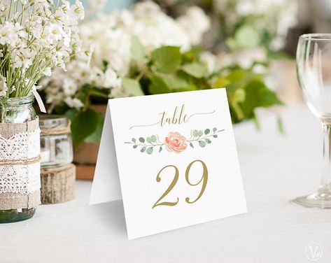 Greenery Table Numbers, Gold Table Numbers Wedding, Rustic Table Numbers, Wedding Table Numbers Printable, Gold Table Numbers, Head Table Wedding, Rustic Wedding Table, Reserved Signs, Eucalyptus Greenery