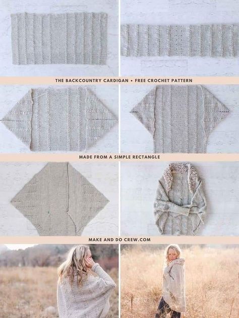 Oversized Crochet Cardigan, Cardigan With Fur Collar, Men Crochet, Gilet Crochet, Crochet Shrug Pattern, Shrug Pattern, Mode Crochet, Crochet Shrug, Cardigan Style