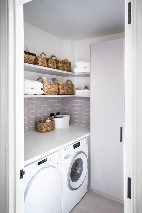 Small Utility Room Ideas, Utility Room Inspiration, Utility Room Ideas, Laundry Cupboard, Utility Room Storage, Small Utility Room, Utility Room Designs, Small Utility, Compact Laundry