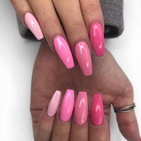 NAIL INSPO 💅🏼 on Instagram: “Want inspiration for your next nail design? Follow @nailsinspo_xo 💅🏼” Each Nail Different Color, Each Nail Different, Pink Obsessed, Different Color Nails, Spring Acrylic Nails, Pink Ombre Nails, Pink Vibes, Square Acrylic Nails, Nail Bar