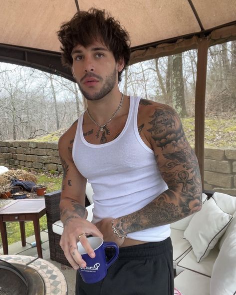 Brayden Bradshaw, Man With Tattoos, Tricep Tattoos, Tattoo Font For Men, Tatted Men, Tattoo Inspiration Men, Inked Men, Boy Tattoos, Best Sleeve Tattoos