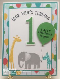 Stampin Up One Year Old Birthday Card, Stampin Up Number Of Years, Stampin Up Easter Cards, Wondrous Wreath, Stampin Up Easter, One Year Old Birthday, Stampin Up Birthday Cards, Old Birthday Cards, First Birthday Cards