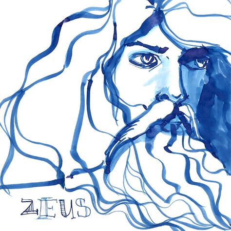 in ancient Greek mythology Zeus is not only the ruler, protector, and father of all gods and humans but also the god of the sky, which has been captured in this bottle of ink! You can see all 12 colours in the Gods & Monsters ink set at janedavenport.com ( link in profile) #janedavenport #ink #artsupplies #godsandmonsters #shadingink Watercolor Greek Mythology, Greek Mythology Zeus, Mythology Characters, Jane Davenport, Ancient Greek Mythology, Greek Gods, Watercolor Artwork, Greek Mythology, Ancient Greek