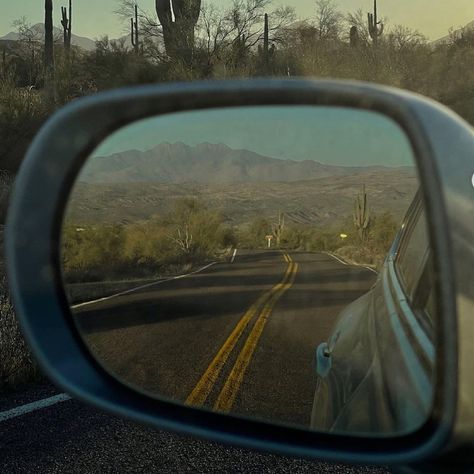 Green and yellow colors. You can see the road trough the car mirror Midwest Road Trip, Festival Aesthetic, Alternative Lifestyle, Cowgirl Aesthetic, Valley Girls, Almost There, Best Bud, Baby Cowboy, On The Road Again