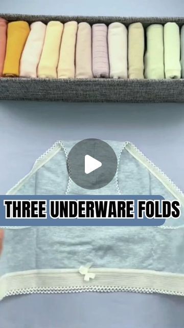 How To Folding on Instagram: "Follow @howtofolding for more content like this! A few underware folds for you xx #organization #organizing #closetorganization #folding #home #hacks #organising #storagehacks #howtofold" Folding Hacks, How To Fold, Meghan Trainor, Folding Clothes, Storage Hacks, Clothing Hacks, Household Hacks, Closet Organization, Organization Hacks