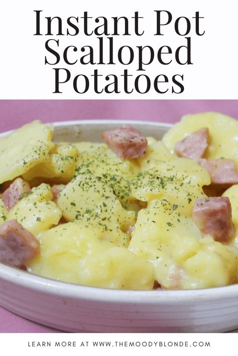 Easy Instant Pot Scalloped Potatoes with Ham Potatoes In Instant Pot, The Best Scalloped Potatoes, Recipes With Cooked Ham, Ham Recipes Healthy, Instant Pot Scalloped Potatoes, Recipes Using Ham, Scalloped Potatoes With Ham, Ham And Potatoes, Potatoes With Ham