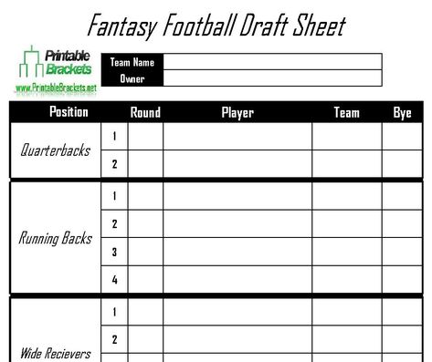 Fantasy Football Draft Sheet | Printable Fantasy Football Draft Sheet Fantasy Football Draft Sheet, Bachelor Fantasy League, Fantasy Football Draft Board, Football Draft Party, Fantasy Football Draft Party, Fantasy Football Names, Fantasy Football Funny, Football Roster, Football Template