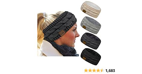 Amazon.com: Loritta 4 Pack Womens Winter Headbands Fuzzy Fleece Lined Ear Warmer Cable Knit Thick Warm Crochet Headband Gifts,Multi A : Clothing, Shoes & Jewelry Cable Knit Headband, Head Wraps For Women, Warm Headbands, Ear Warmer Headband, Winter Headbands, Presents For Women, Knitting Wool, Womens Winter, Ear Warmer