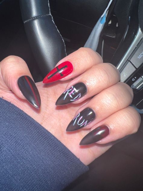 Redrum Nails, Halloween Nails, Nail Ideas, Nails, Halloween, Hair