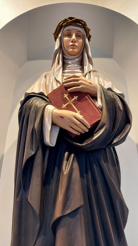 Catherine Of Siena, Female Saints, Saint Statues, St Catherine Of Siena, Saint Catherine, San Domenico, Santa Catalina, St Catherine, Blessed Mother Mary