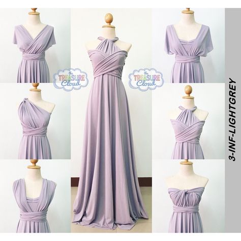 Infinity Dress Ways To Wear, Infinity Dress Styles, Vestido Convertible, Infinity Gown, Infinity Dress Bridesmaid, Purple Bridesmaid, Multi Way Dress, Purple Bridesmaids, Purple Prom Dress