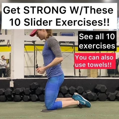 Exercises With Sliders, Slider Exercises For Beginners, Slide Workout, Slider Exercises, Weight Exercises, Lateral Lunges, Tight Hip Flexors, Hip Flexors, Reverse Lunges