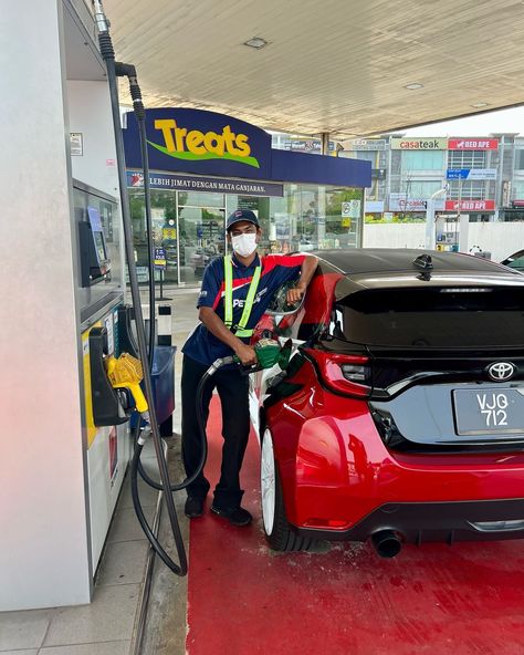 Always brings a smile to see the gas station attendant excited as the Yaris rolls in for its fuel fix. Appreciate the enthusiasm for this… | Instagram Gas Station Attendant, Fuel Station, Jdm Toyota, Project D, Initial D, Gas Station, Jdm, A Smile, Fuel