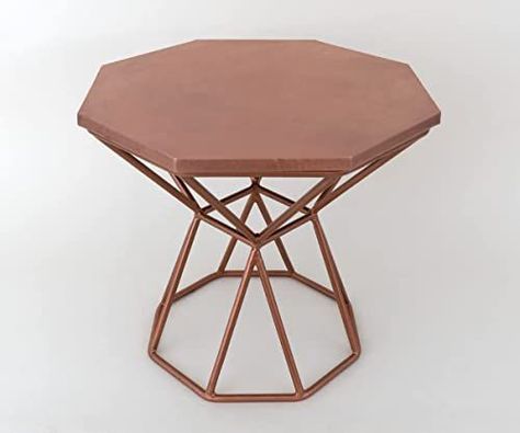 elbaT retneC lanogatcO reppo C Copper Top, Table Handmade, Small Coffee Table, Hammered Copper, Copper Finish, Center Table, Side Table, Coffee Table, Copper