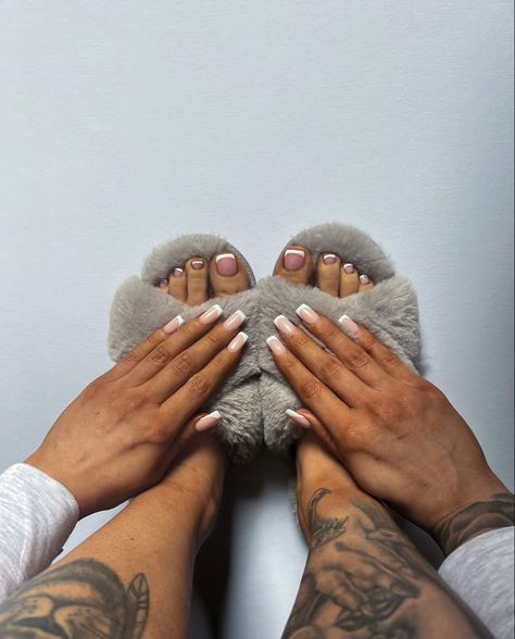 Matching Pedicure And Manicure, Matching Manicure And Pedicure, Pedicure And Manicure, Dashing Diva, French Tips, Manicure And Pedicure, How To Do Nails, Acrylic Nails, Diva