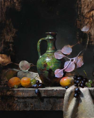 Jeff Legg - Google Search Still Life Images, Fine Art Painting Oil, Still Life Photos, Still Life Oil Painting, Green Bottle, Wow Art, Paintings I Love, Jackson Pollock, Painting Still Life