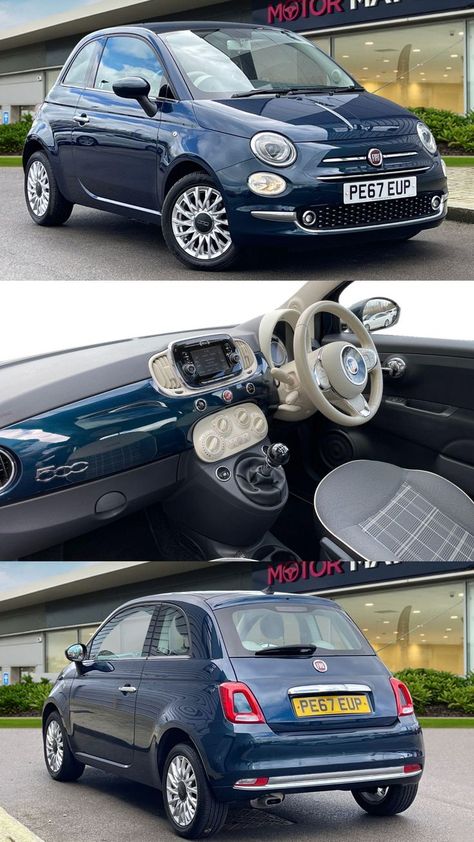 This Fiat 500 is the perfect mixture of a high tech and fabulous looking car, which truly stands out from the rest! Fiat 500 Aesthetic, Fiat 500 Car, Fiat Car, Fiat Cars, First Cars, Barbie Dream, Dream Garage, First Car, Future Car