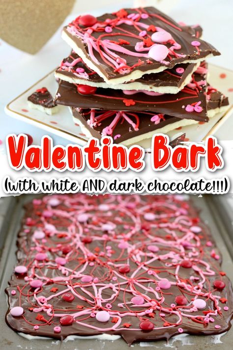 Chocolate Bark Valentines, Valentine's Day Bark Recipes, Valentine’s Day Candy Bark, Valentines Bark Recipes, Chocolate Valentines Desserts, Valentines Day Bark, Valentine’s Day Chocolate Bark, Valentine’s Day Bark, Chocolate Valentine Ideas