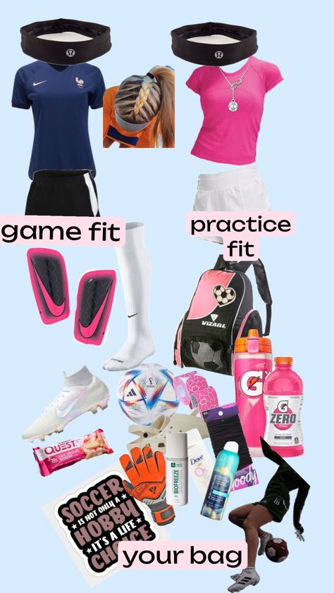 hey y’all sorry i haven’t posted in a while but the us a soccer practice and game fit plus with what is in your bag !💗 Soccer Girls Outfits, Soccer Poses, Soccer Essentials, Best Soccer Shoes, Soccer Bag, Soccer Season, Soccer Outfit, Soccer Inspiration, Soccer Outfits