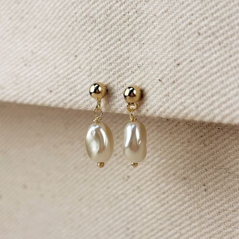 Pearl Earrings Handmade, Baroque Pearl Earrings, Classy Jewelry, Jewelry Lookbook, Gold Filled Earrings, Pearl Drop Earrings, Schmuck Design, Baroque Pearls, Unique Earrings