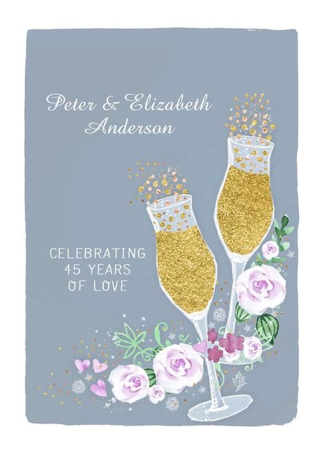 Customize Name, 45th Wedding Anniversary Invitation, Faux Gold card Congratulations Granddaughter, Happy Wedding Anniversary Cards, Golden Anniversary Cards, 25th Wedding Anniversary Invitations, 65th Wedding Anniversary, 50th Wedding Anniversary Invitations, 2nd Wedding Anniversary, Happy Anniversary Wishes, Anniversary Invitation