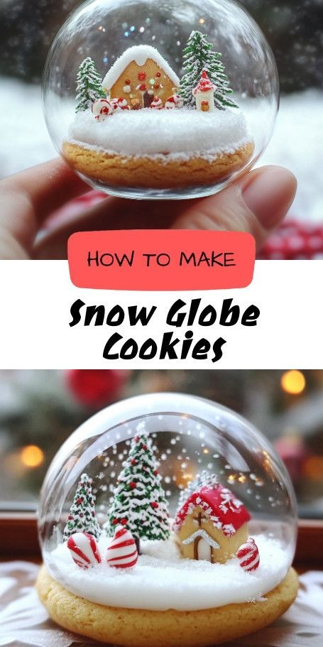 Whimsical Snow Globe Cookies Recipe - Perfect Holiday Treats! Discover how to make enchanting Snow Globe Cookies that capture the magic of winter. Delight your guests with buttery sugar cookies adorned with sweet glaze and edible glitter, ideal for festive gatherings. Fun and easy to make, these cookies are a treat for baking enthusiasts and the whole family. #SnowGlobeCookies #HolidayBaking Edible Glitter Recipe, Snow Globe Cookies, Easy Snow Globes, Globe Cookies, Snowglobe Cookies, Snow Cookies, Buttery Sugar Cookies, Cookie Contest, Sweet Glaze