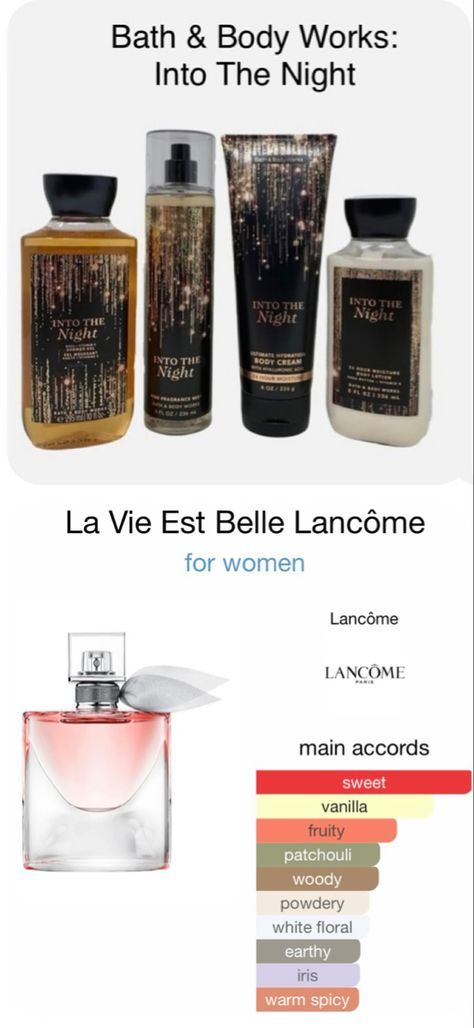 La Vie Est Belle Perfume, Lancome La Vie Est Belle, Fragrances Perfume Woman, Style Rules, Into The Night, Bath Body Works, Bath Body, Smell Good, Body Cream