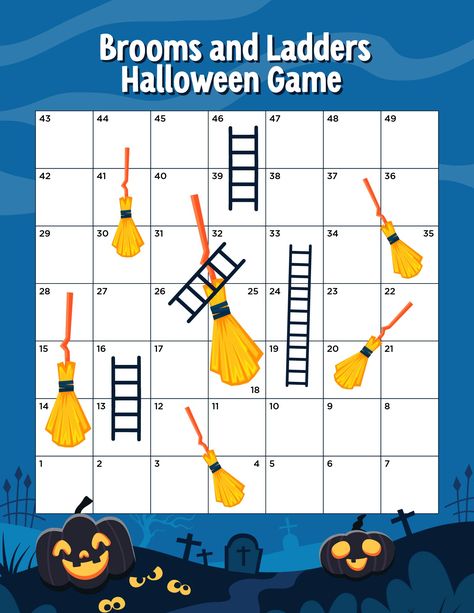 Halloween Game For Kids, Printable Halloween Games, Halloween Bingo Printable, Halloween Games Activities, Halloween Math Games, Halloween Bingo Game, Halloween Brooms, Halloween Centers, Hello Holiday