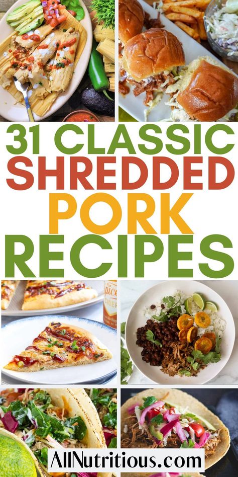 Looking for family dinner ideas? Explore these quick healthy meals with shredded pork! Not only are they quick to prepare, they're super tasty, too. Perfect for those on a high-protein diet or anyone after a wholesome meal. Enjoy these succulent, lean pork recipes for a fulfilling dinner tonight. Shredded Pork Dinner Recipes, Shredded Pulled Pork Recipes, Recipes Using Cooked Shredded Pork, Shred Pork Recipes, Shaved Pork Recipes Meals, What To Make With Shredded Pork, Shredded Pork Burritos, Shredded Pork Recipes Leftover Healthy, Meals With Shredded Pork