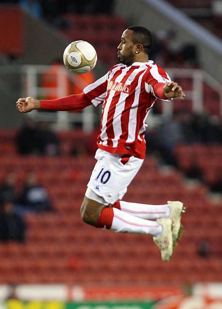 Ricardo Fuller of Stoke City in 2009. 2000s Football, Stoke City Fc, Stoke City, Football Program, Football, Tattoos, Quick Saves, American Football