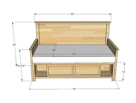 Daybed plans, add 15" to footboard and headboard for full size bed Daybed Plans, Storage Daybed, Country Bedroom Furniture, Twin Storage Bed, Daybed Room, Full Size Daybed, Diy Daybed, Bed Frame With Drawers, Daybed With Storage